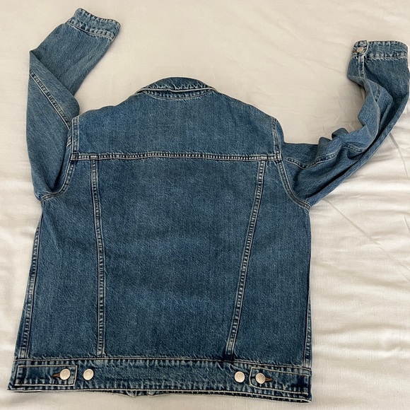 NWOT cropped Zadig & Voltaire denim jacket lightning patch - Picture 5 of 6